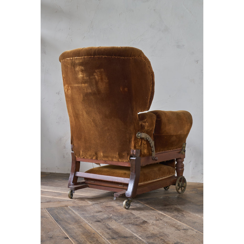 Antique Reclining Armchair by Foot and Son-Antique Seating-KONTRAST