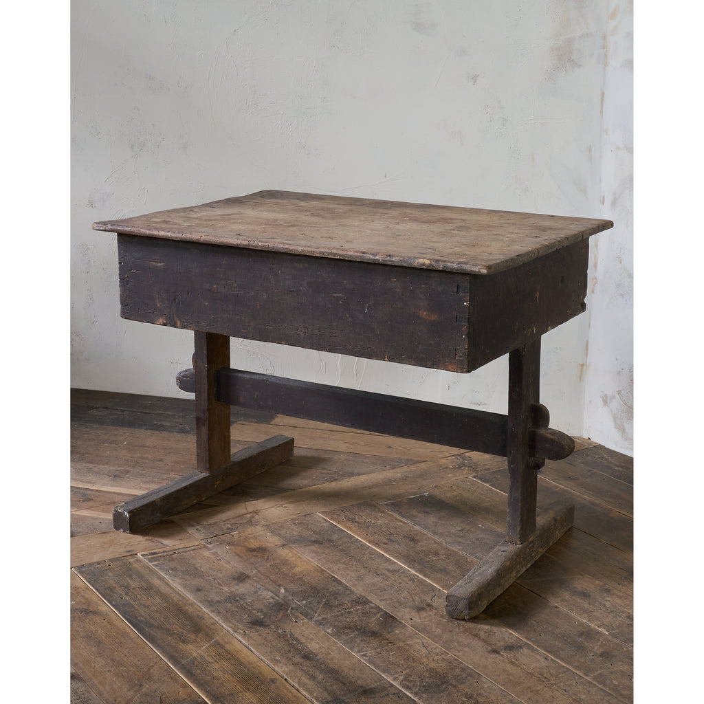 Primitive Painted Pine Desk from N.Europe-Antique Tables-KONTRAST