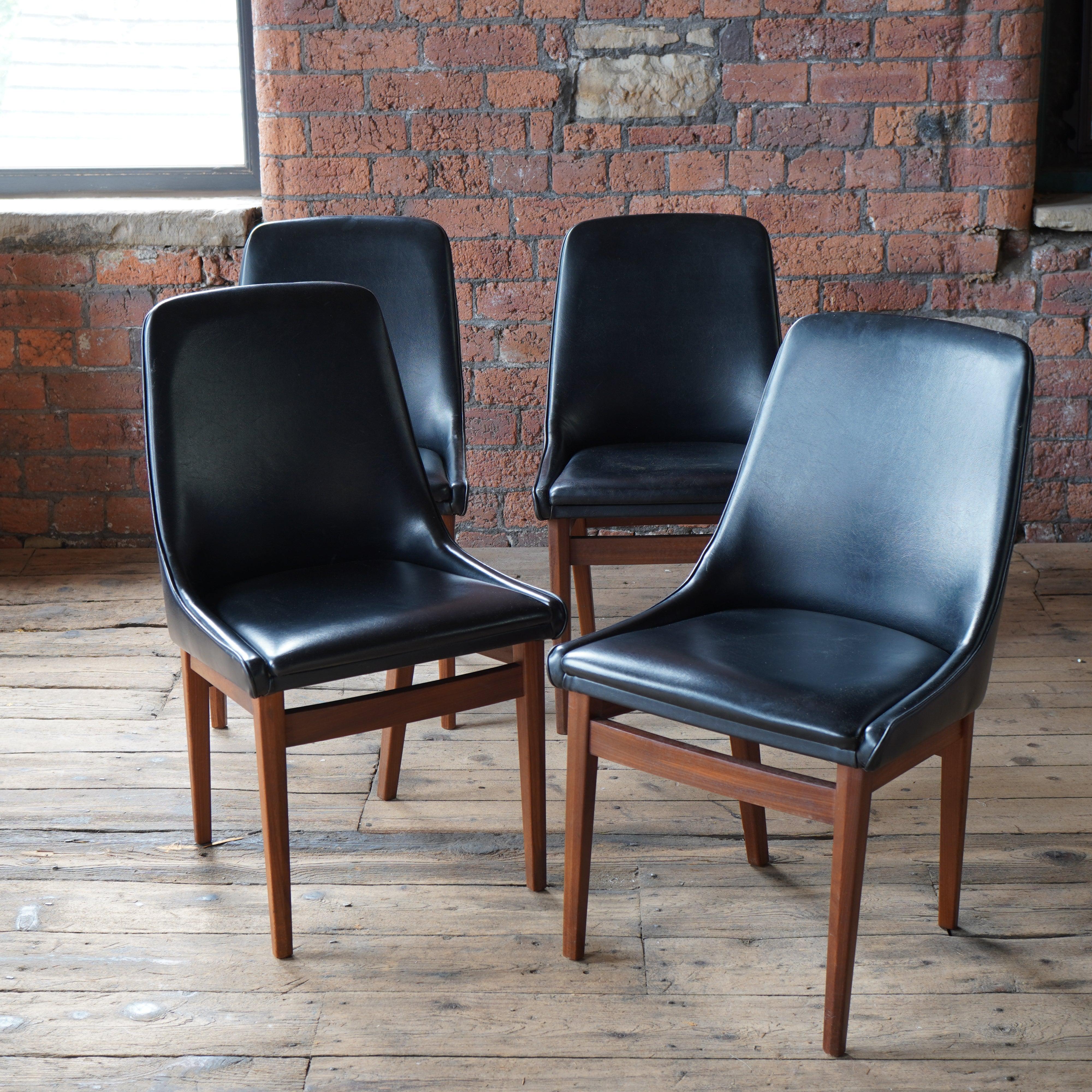 Black dining chairs mid century sales