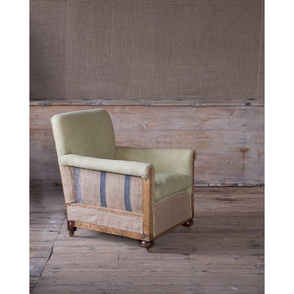 A 1930s square shaped antique armchair-Antique Seating-KONTRAST
