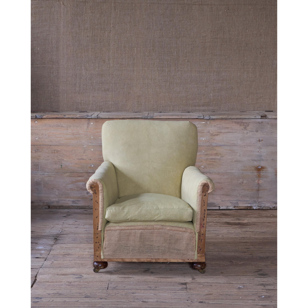 A 1930s square shaped antique armchair-Antique Seating-KONTRAST