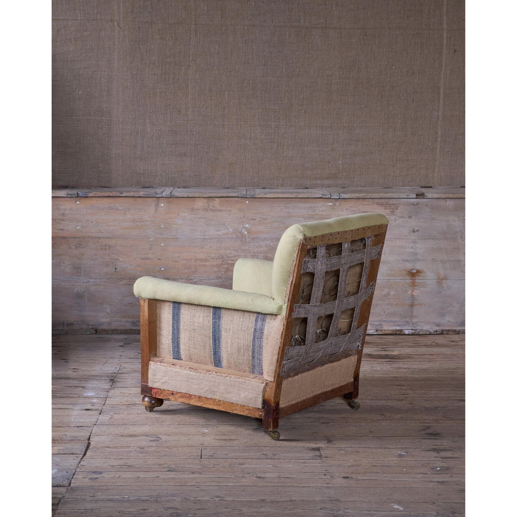 A 1930s square shaped antique armchair-Antique Seating-KONTRAST