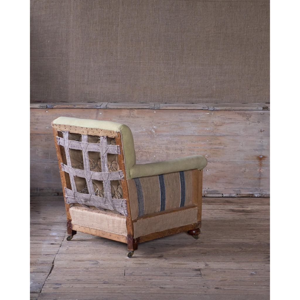 A 1930s square shaped antique armchair-Antique Seating-KONTRAST