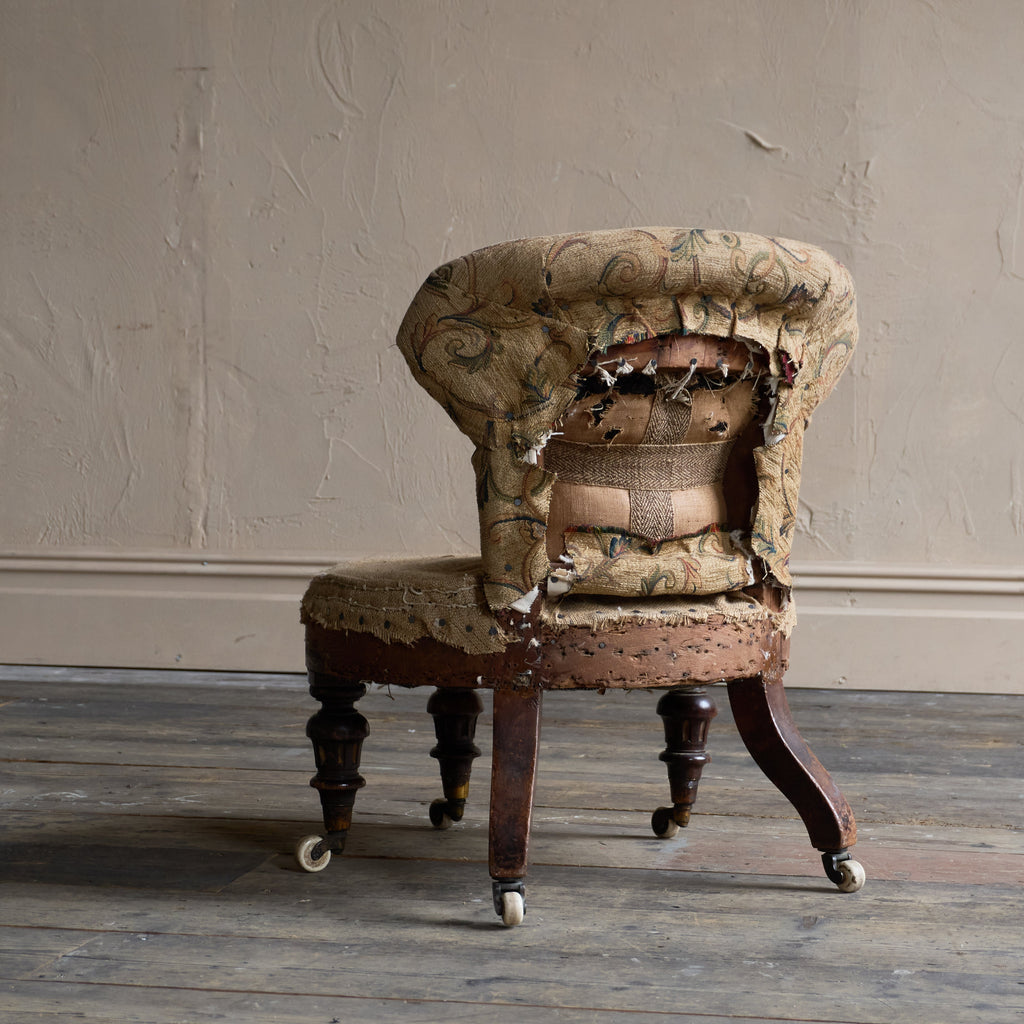 A Five-Legged Victorian Bedroom Chair-Antique Seating-KONTRAST