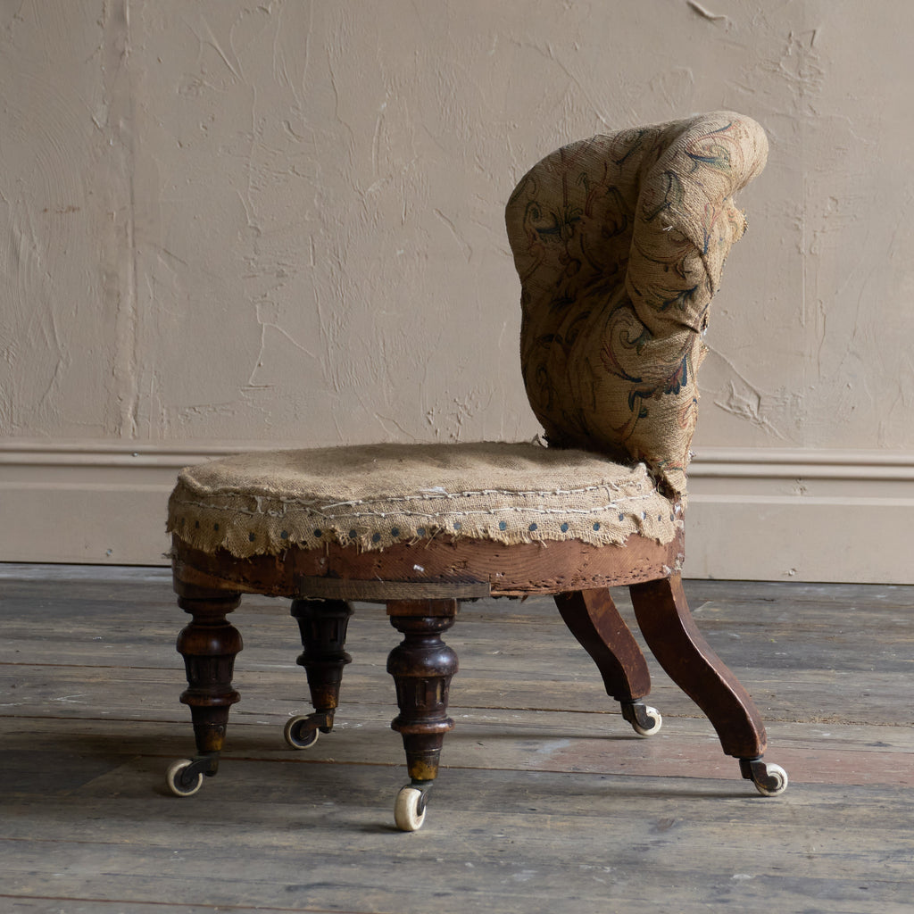 A Five-Legged Victorian Bedroom Chair-Antique Seating-KONTRAST