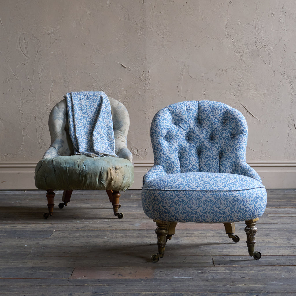 A Pair of Small Bedroom Chair by Howard and Sons-Antique Seating-KONTRAST