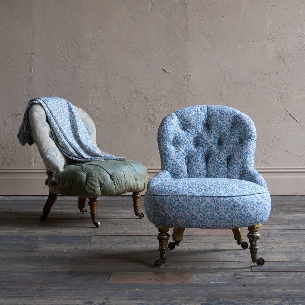 A Pair of Small Bedroom Chair by Howard and Sons-Antique Seating-KONTRAST