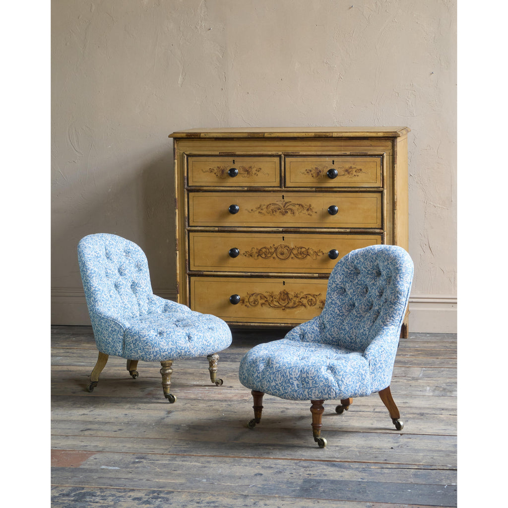 A Pair of Small Bedroom Chairs by Howard and Sons-Antique Seating-KONTRAST