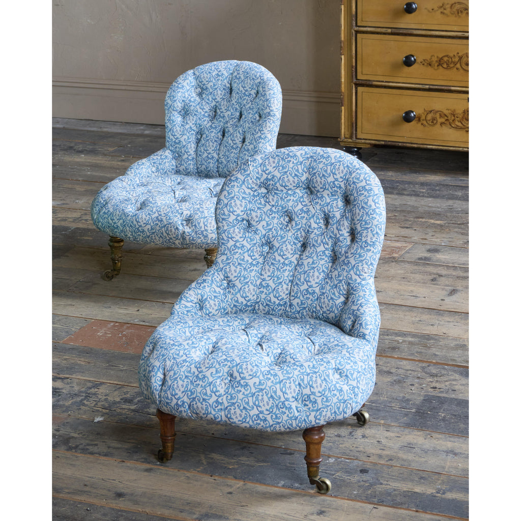 A Pair of Small Bedroom Chairs by Howard and Sons-Antique Seating-KONTRAST