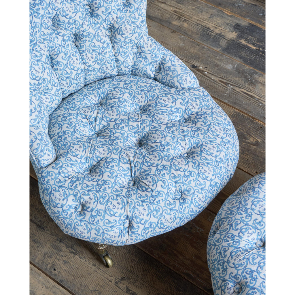A Pair of Small Bedroom Chairs by Howard and Sons-Antique Seating-KONTRAST