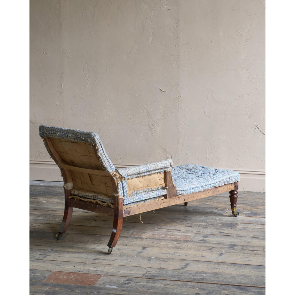 A Regency period chaise longue with a RH arm rest.-Antique Seating-KONTRAST