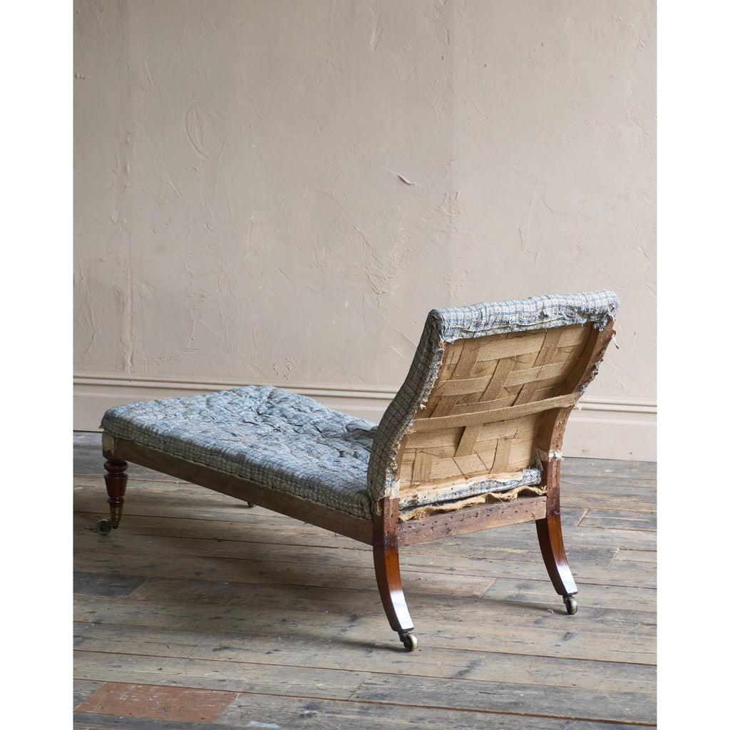 A Regency period chaise longue with a RH arm rest.-Antique Seating-KONTRAST