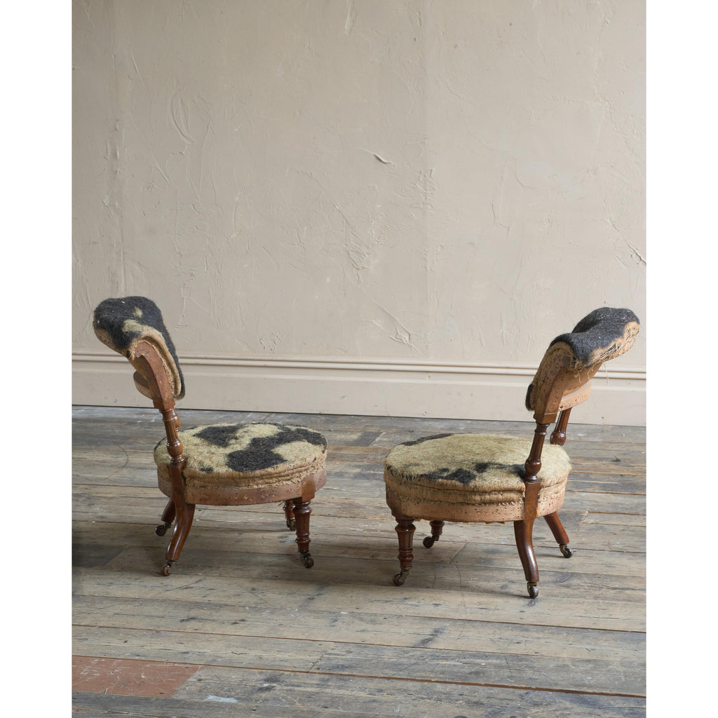 A pair of round seat nursing chairs-Antique Seating-KONTRAST