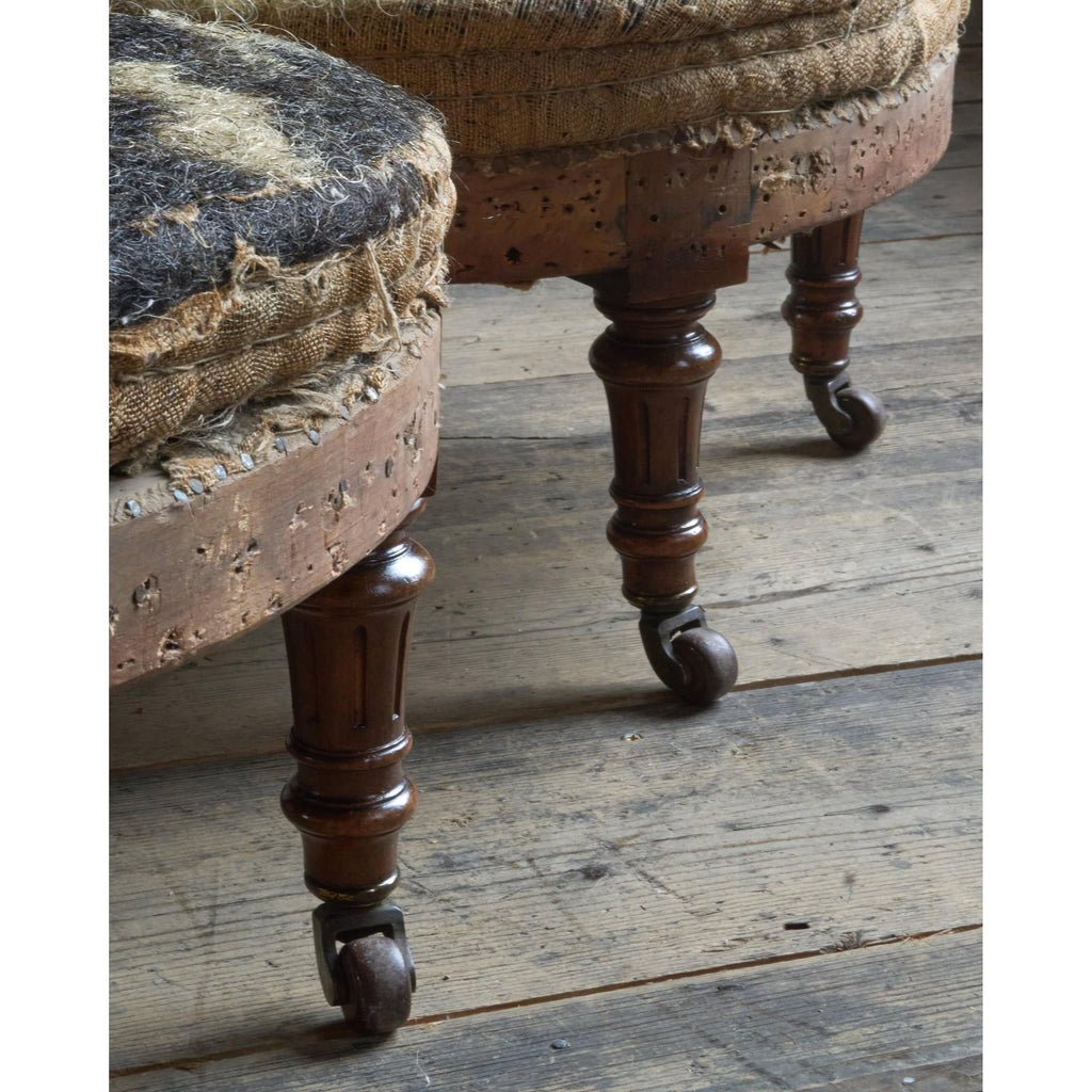 A pair of round seat nursing chairs-Antique Seating-KONTRAST