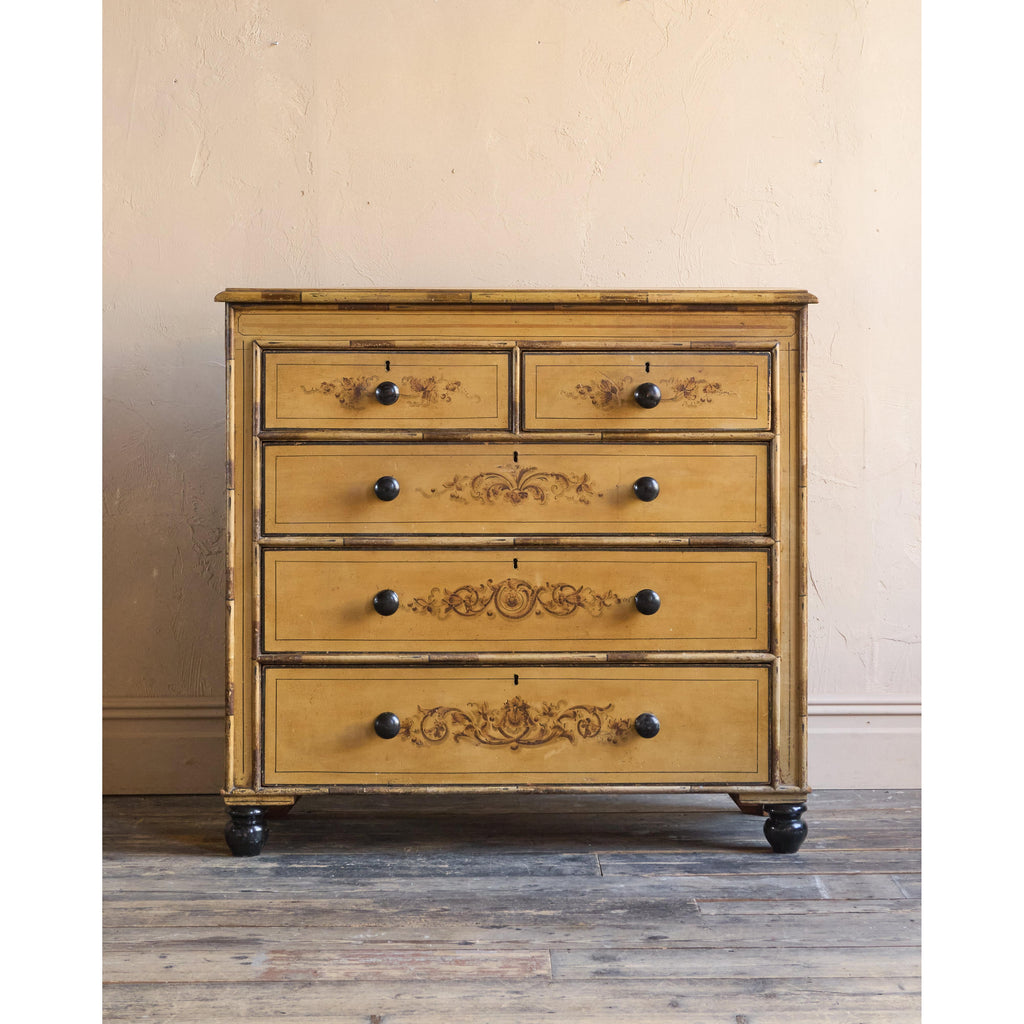 Aesthetic movement simulated bamboo Chest of Drawers-Antique Storage-KONTRAST