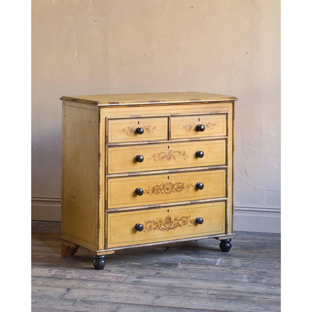 Aesthetic movement simulated bamboo Chest of Drawers-Antique Storage-KONTRAST