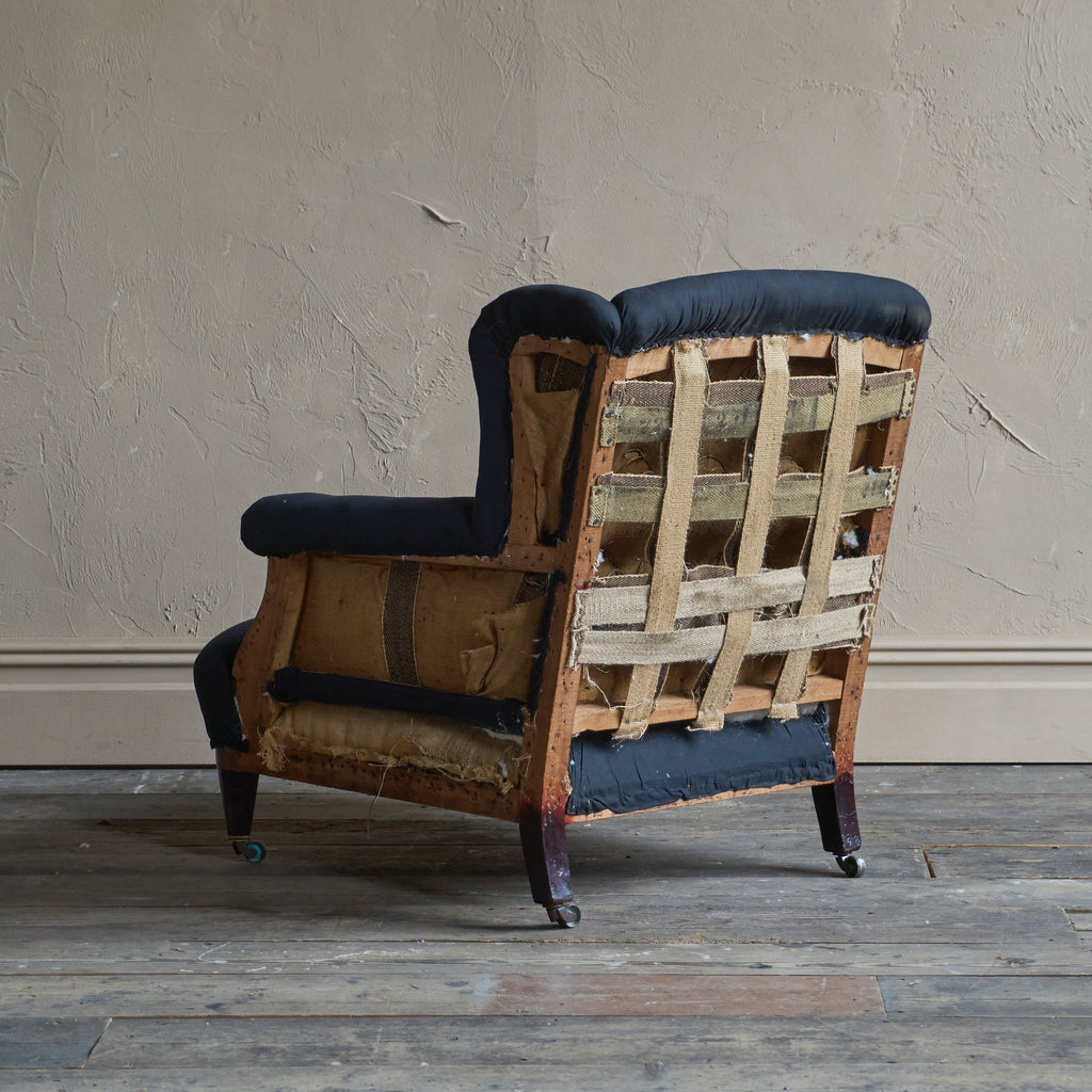 Antique Armchair - low wingback-Antique Seating-KONTRAST