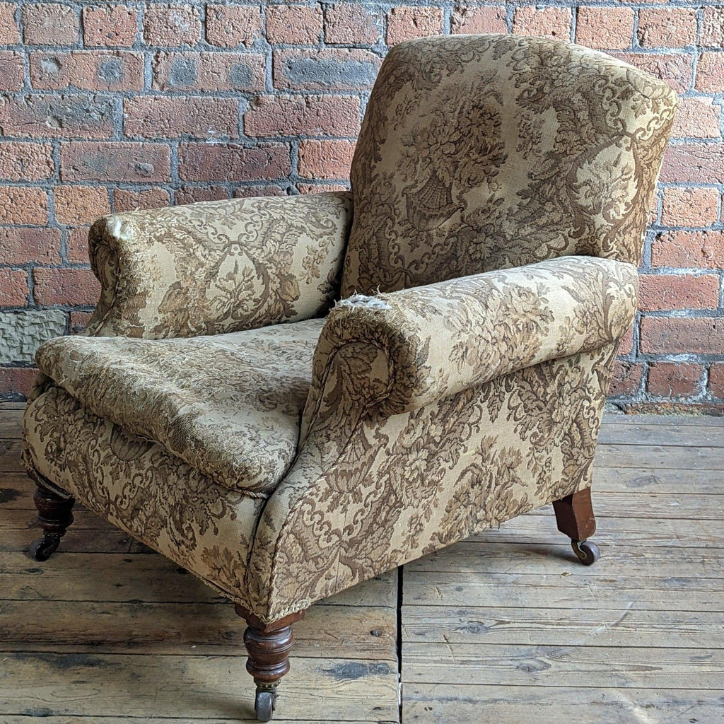 Antique Armchair with Original tapestry upholstery-Antique Seating-KONTRAST