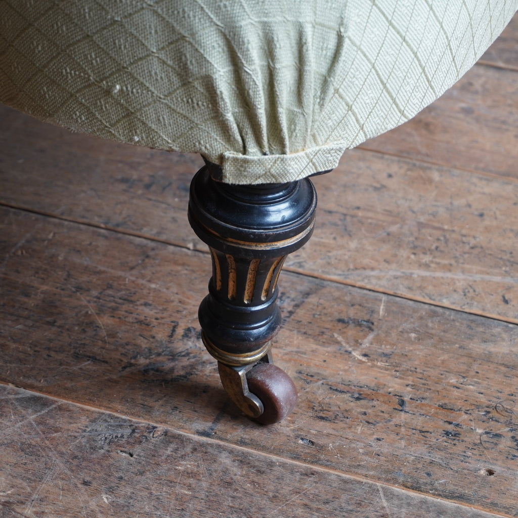 Antique Bedroom Chair - ebonised and gilt.-Antique Seating-KONTRAST