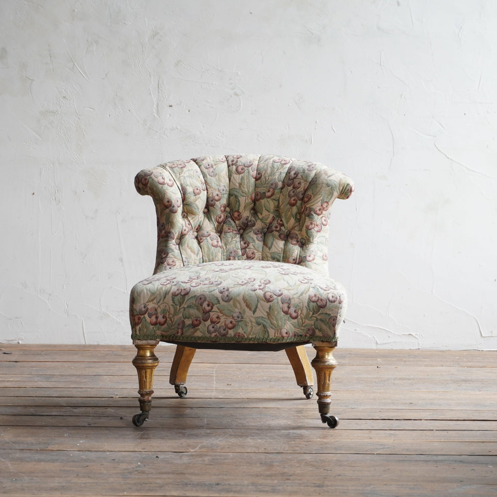 Antique Bedroom Chair - gilt legs-Antique Seating-KONTRAST