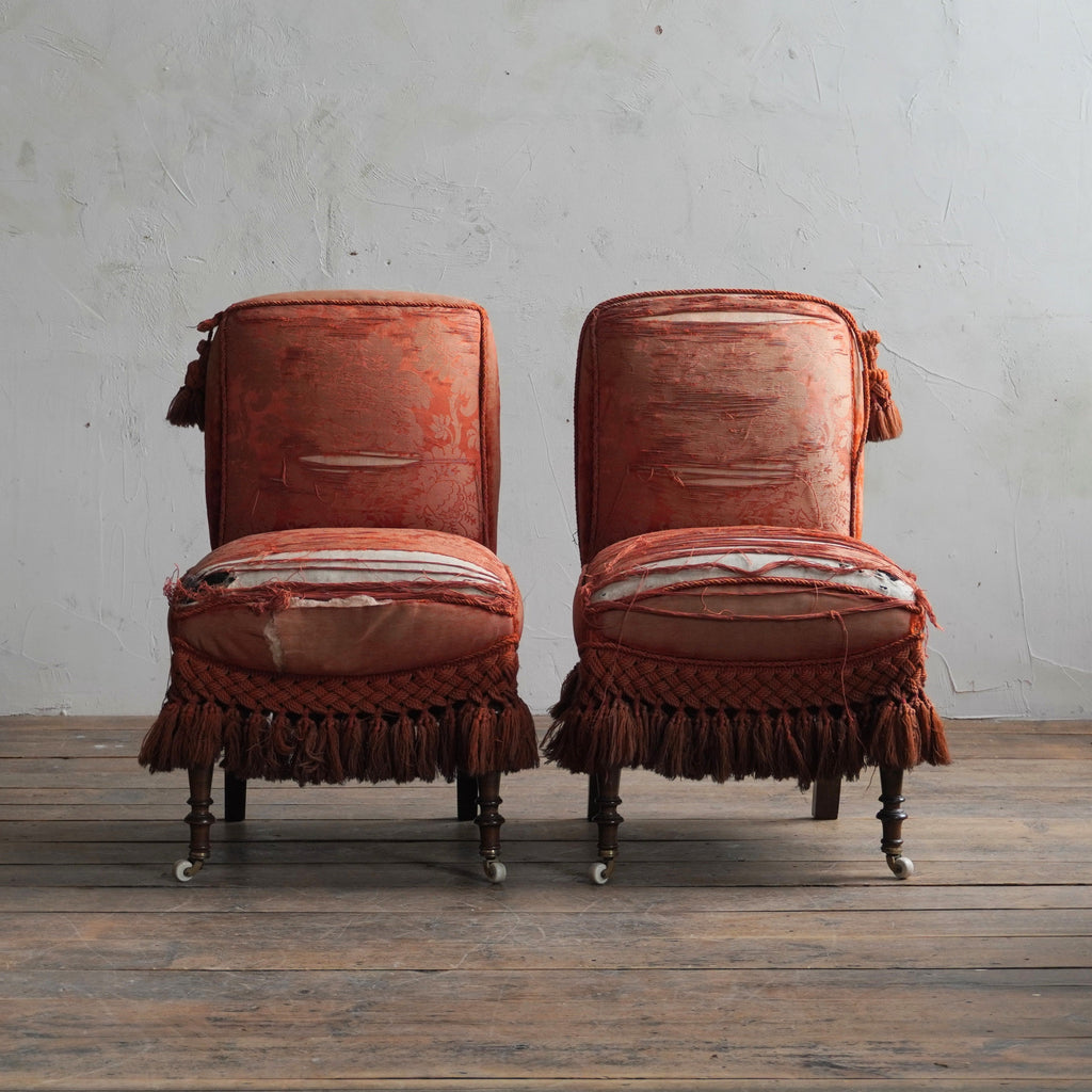Antique Bedroom Chairs - pair-Antique Seating-KONTRAST