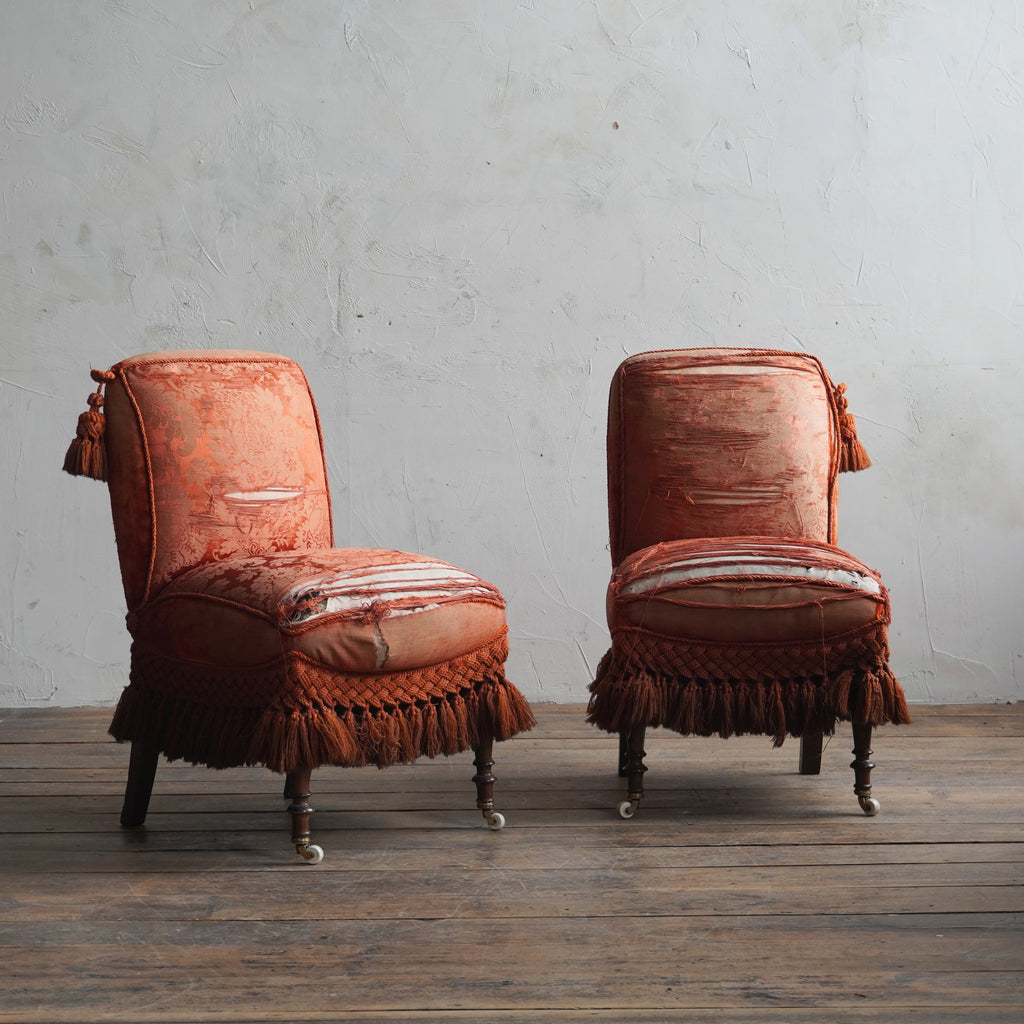 Antique Bedroom Chairs - pair-Antique Seating-KONTRAST