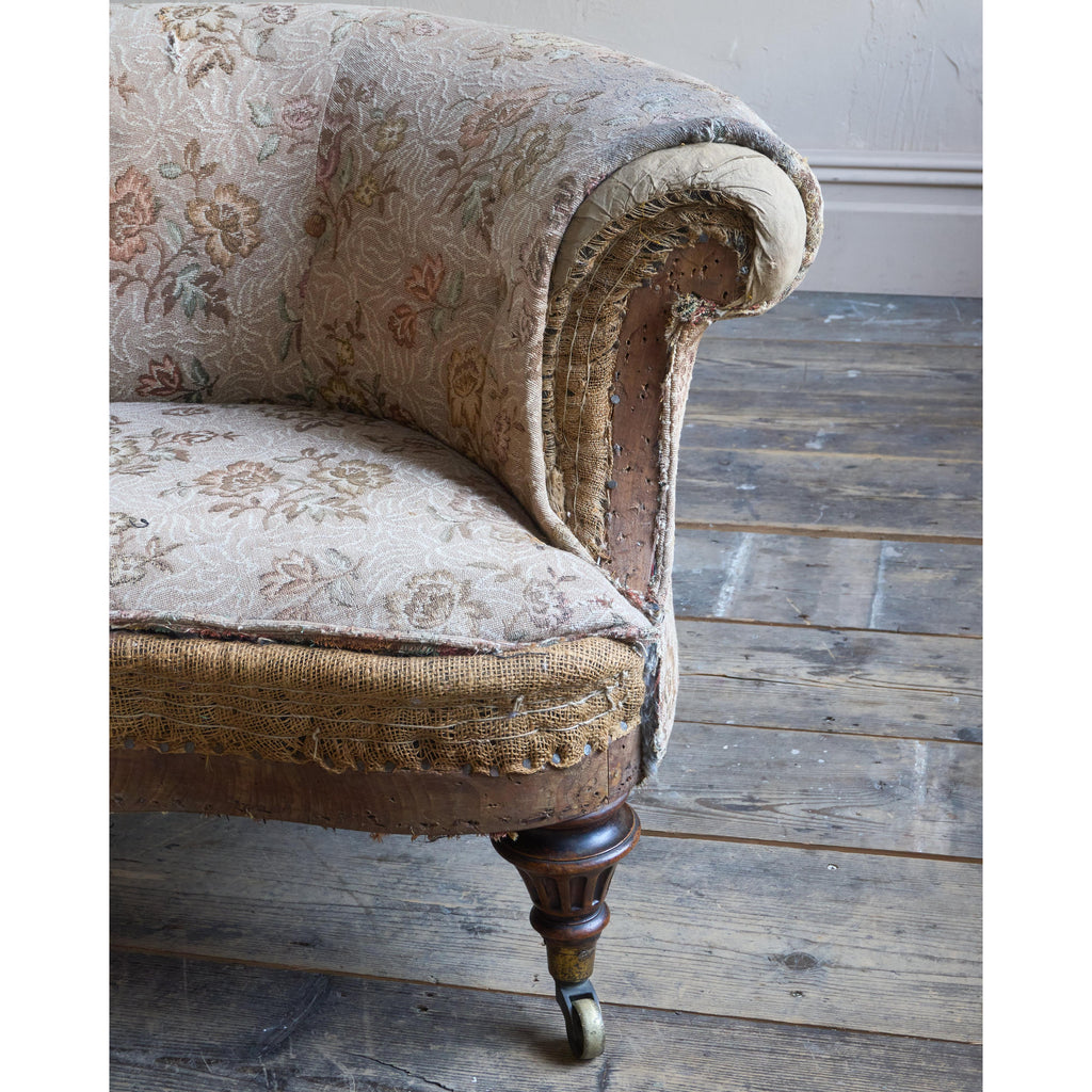 Antique Diminutive Kidney Sofa-Antique Seating-KONTRAST