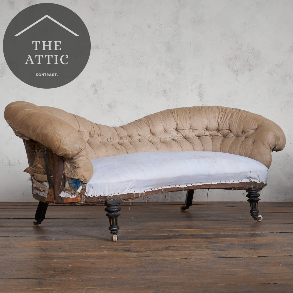 Antique Iron Back Kidney Sofa-Antique Seating-KONTRAST