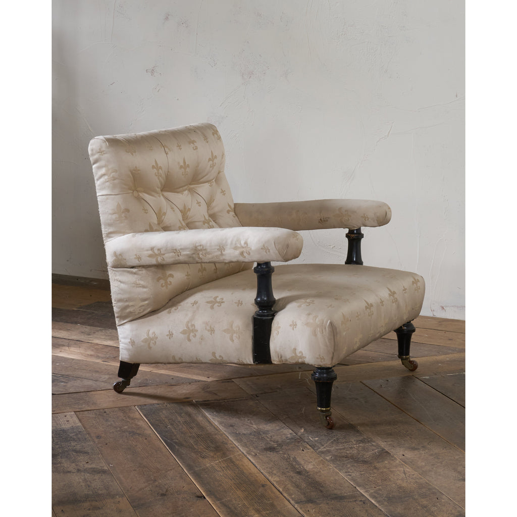Antique Open Armchair - Ivory-Antique Seating-KONTRAST