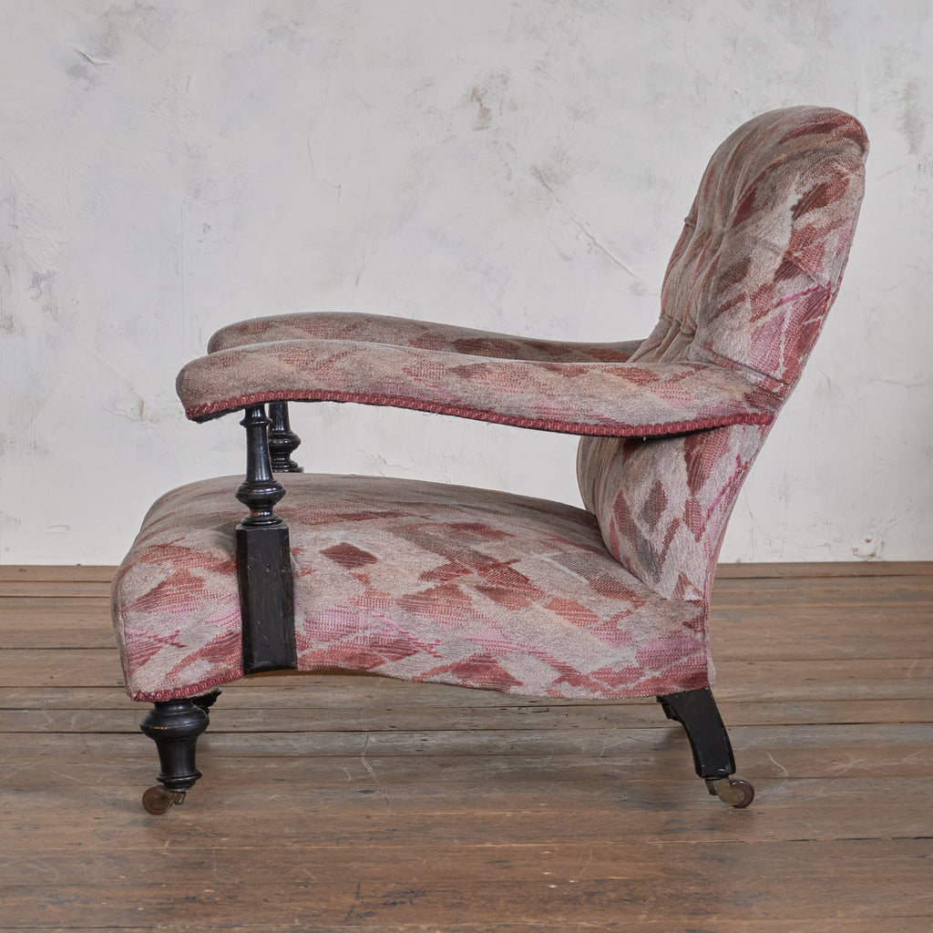 Antique Open Armchair in the style of Shoolbred-Antique Seating-KONTRAST