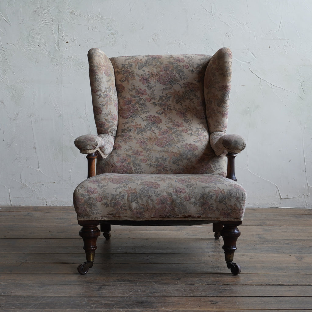 Antique Open Armchair with Wings-Antique Seating-KONTRAST