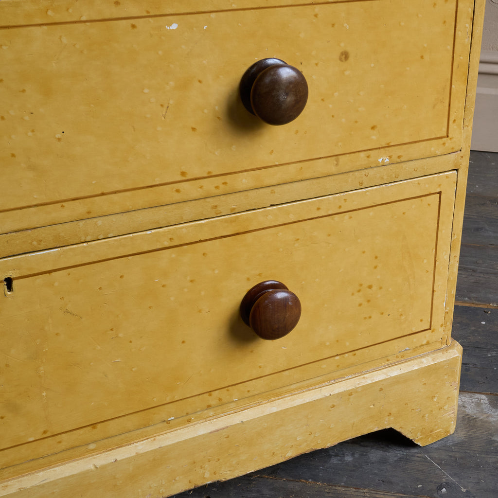 Antique Painted Pine Chest of Drawers-Antique Storage-KONTRAST