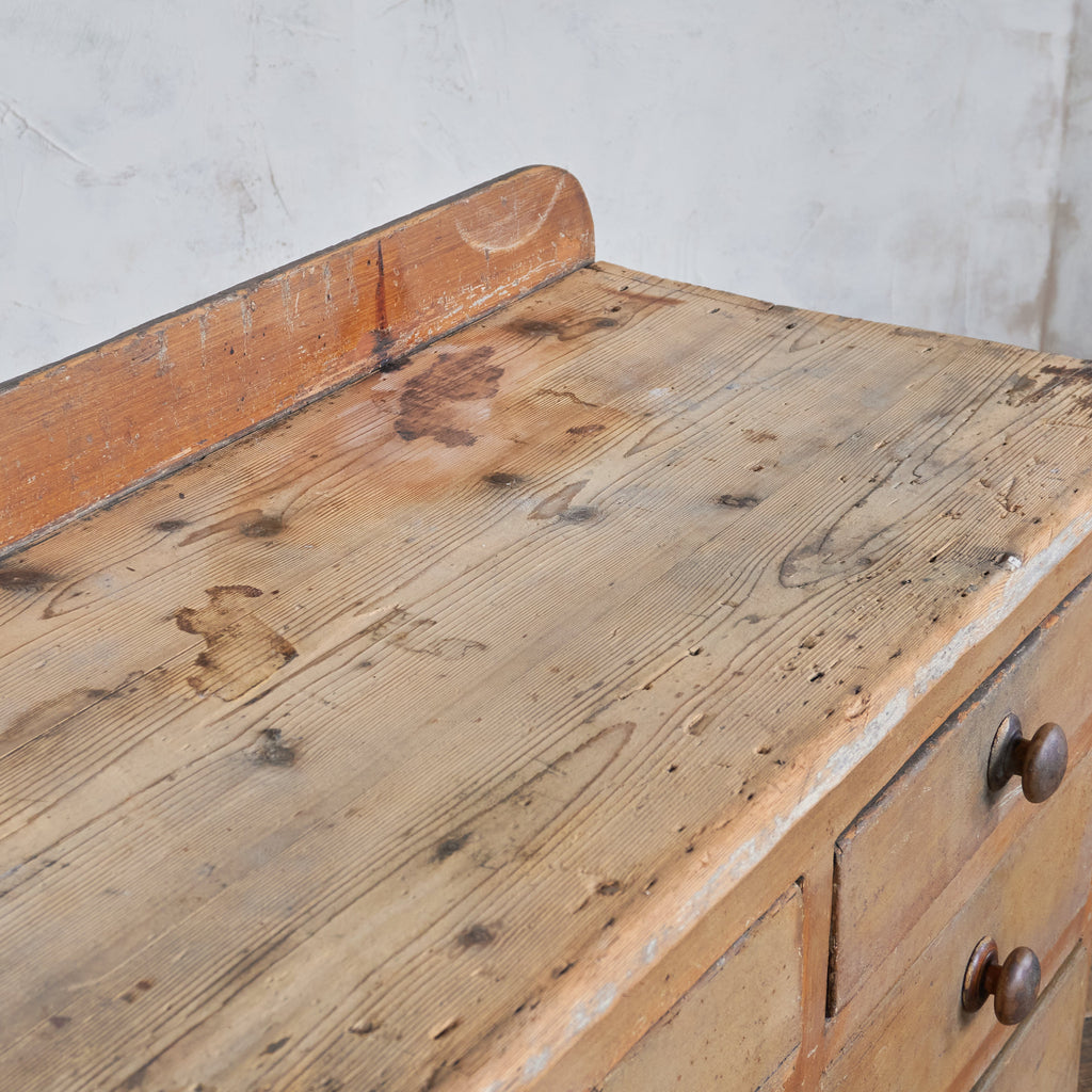 Antique Pine Sideboard with Original Paint-Antique Storage-KONTRAST