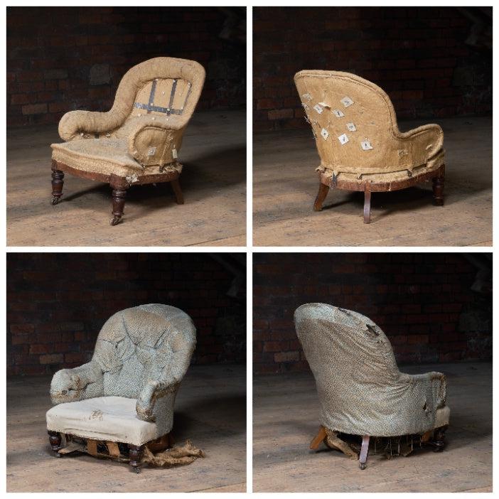 Antique Round Back Armchair-Antique Seating-KONTRAST