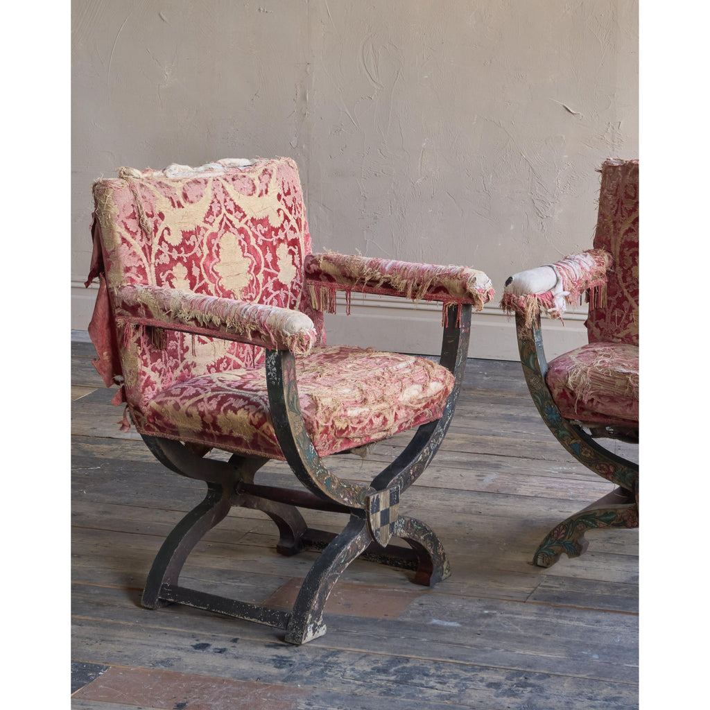 Antique Savonarola Armchairs by White, Allom & Co.-Antique Seating-KONTRAST
