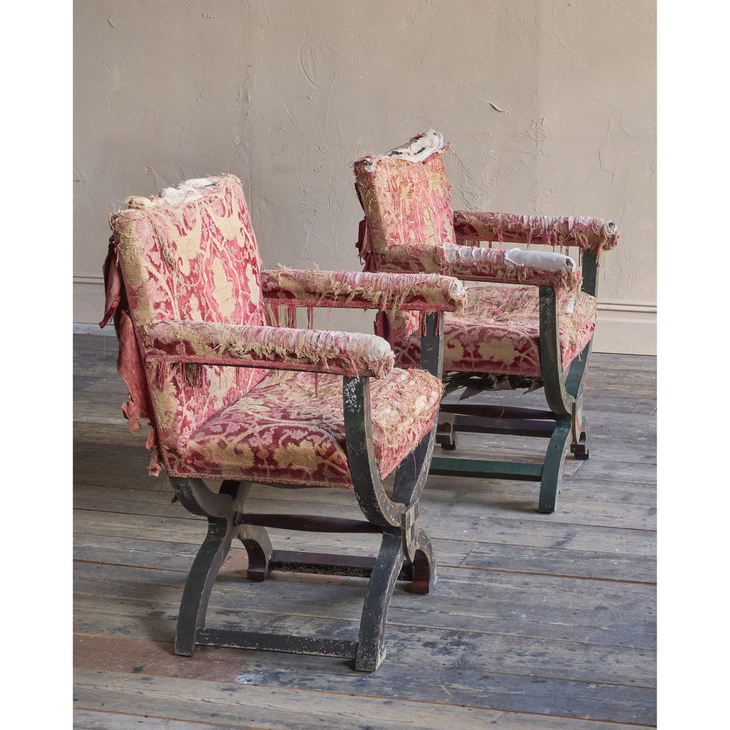 Antique Savonarola Armchairs by White, Allom & Co.-Antique Seating-KONTRAST