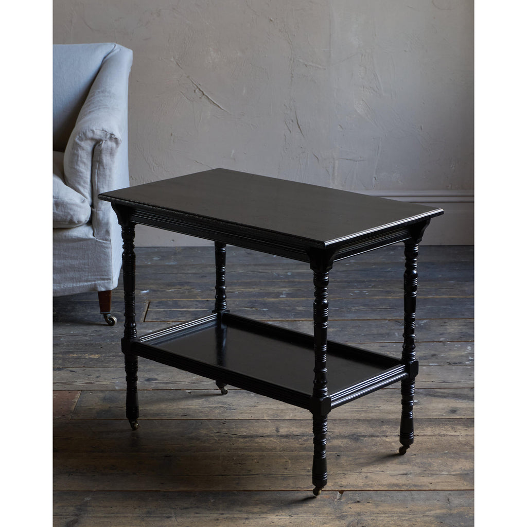 Antique Side Table - Ebonised - Rectangular Shape-Antique Tables-KONTRAST