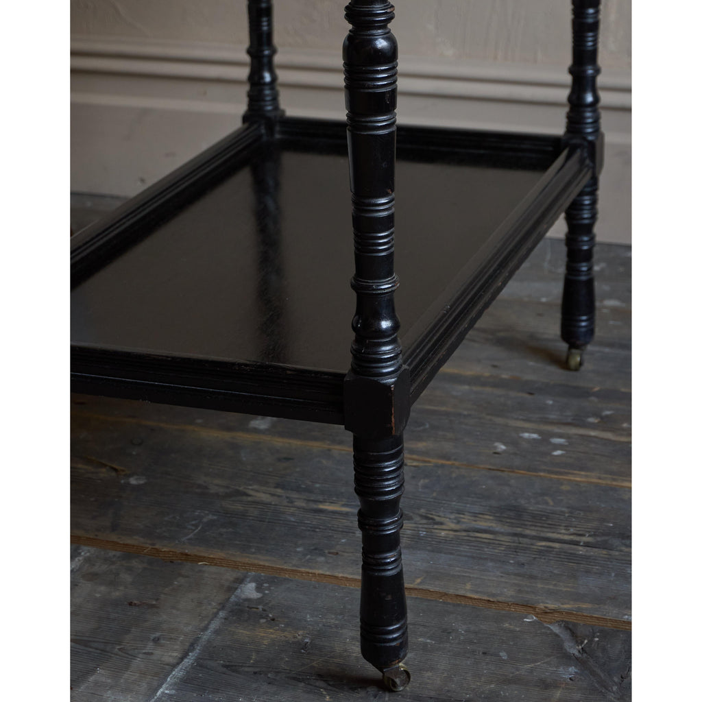 Antique Side Table - Ebonised - Rectangular Shape-Antique Tables-KONTRAST