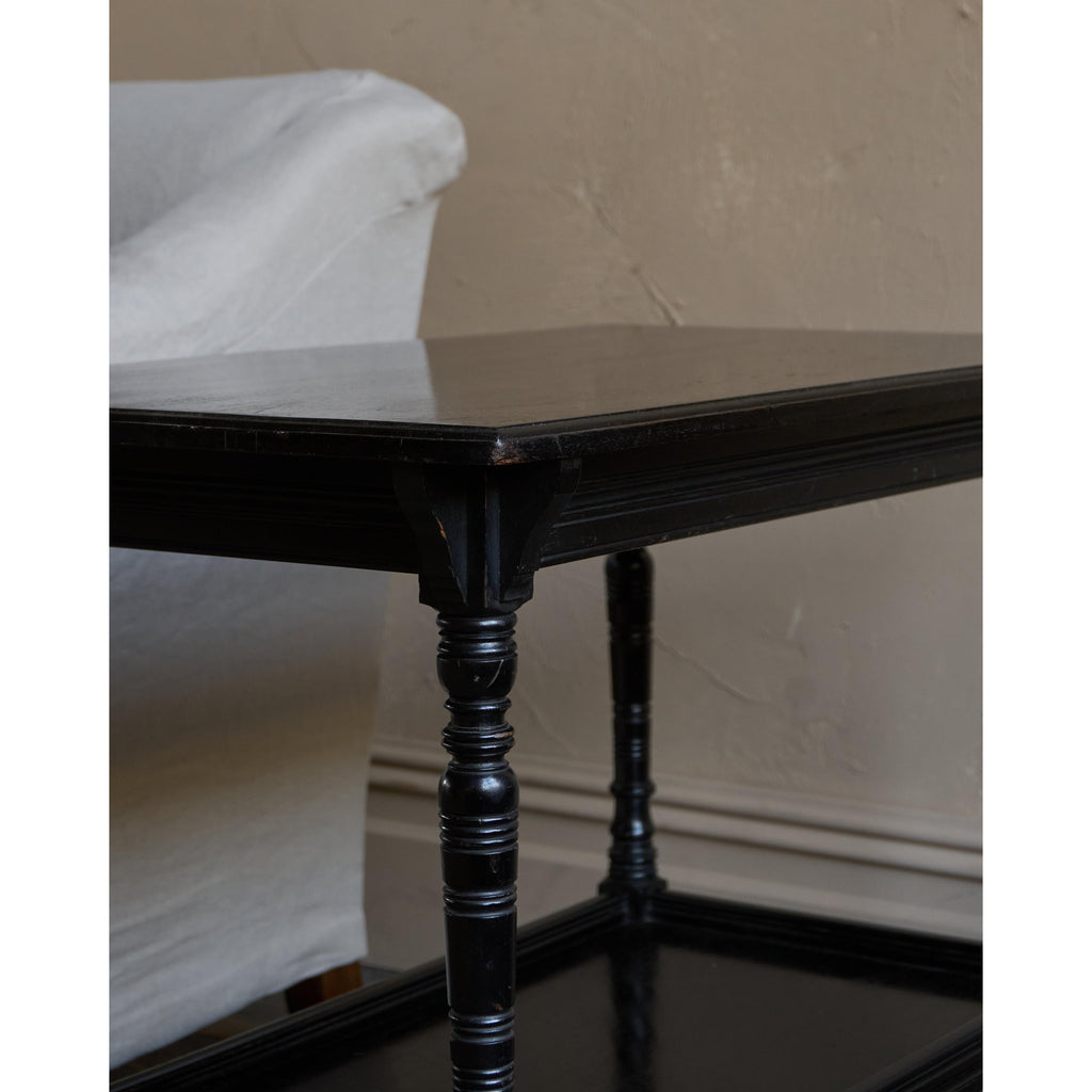 Antique Side Table - Ebonised - Rectangular Shape-Antique Tables-KONTRAST