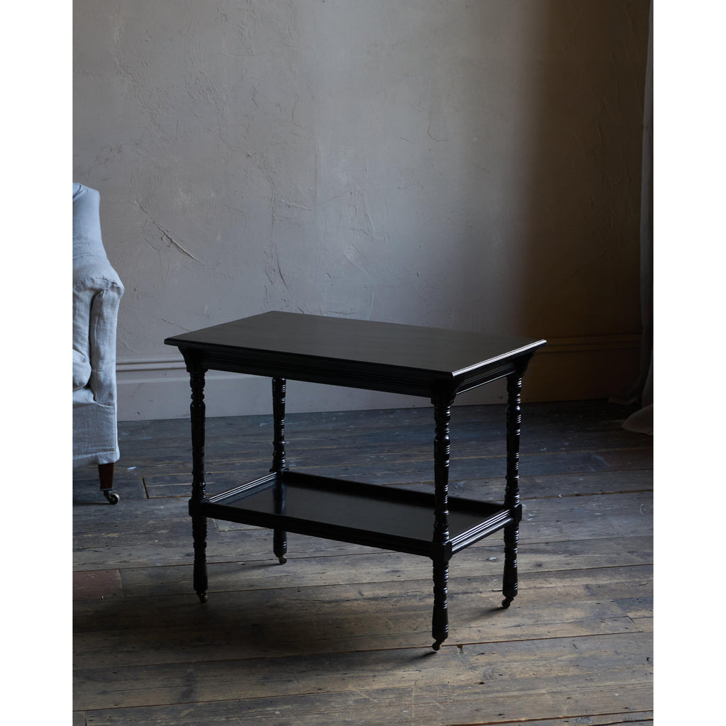 Antique Side Table - Ebonised - Rectangular Shape-Antique Tables-KONTRAST