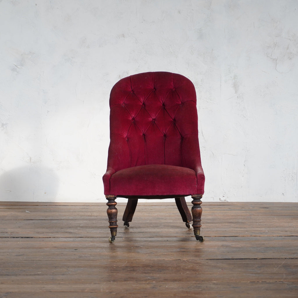 Antique Slipper Chair-Antique Seating-KONTRAST