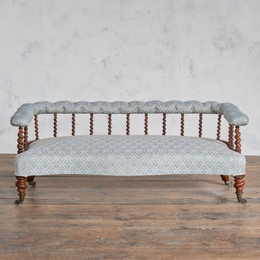 Antique Spindle Back Sofa by C. Hindley & Sons-Antique Seating-KONTRAST