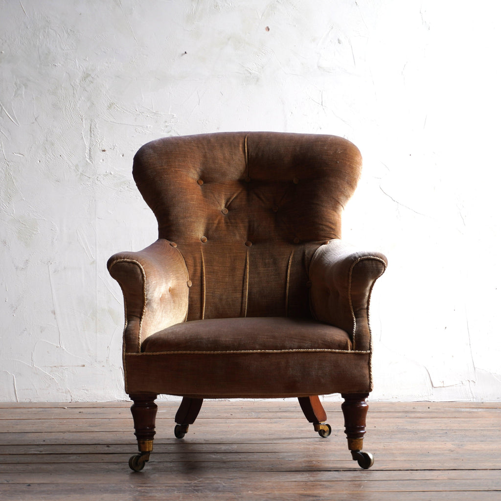 Antique Spoon back Armchair att' to Holland and sons-Antique Seating-KONTRAST