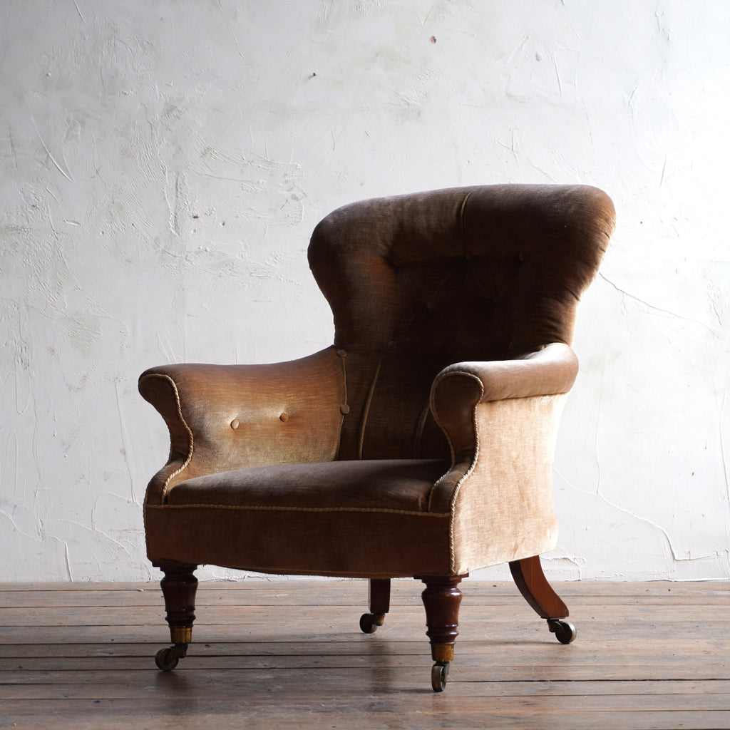 Antique Spoon back Armchair att' to Holland and sons-Antique Seating-KONTRAST