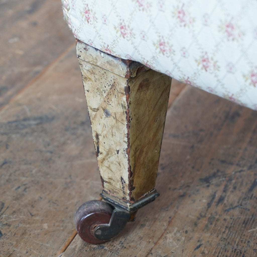 Antique Tub Armchair - faux birch legs-Antique Seating-KONTRAST