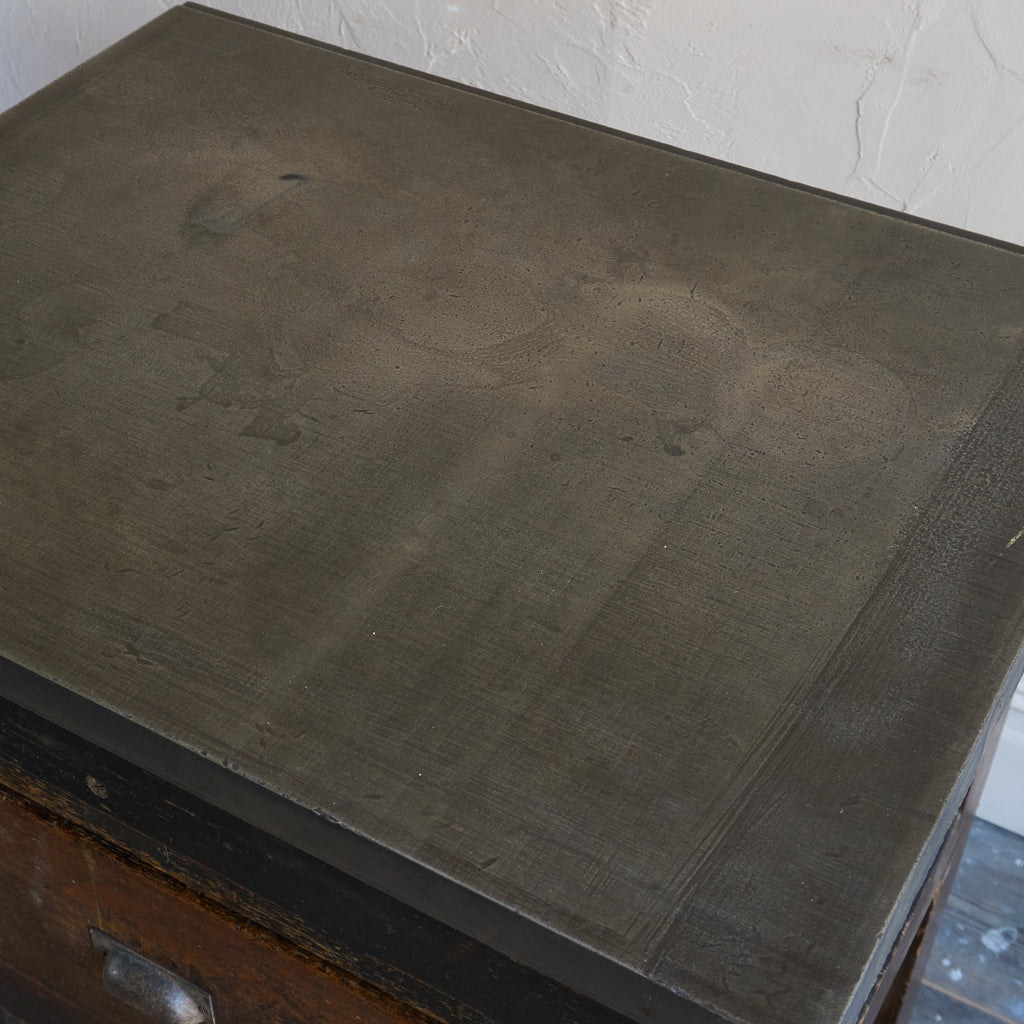 Antique Typesetting Table- printers storage - kitchen island-Antique Storage-KONTRAST