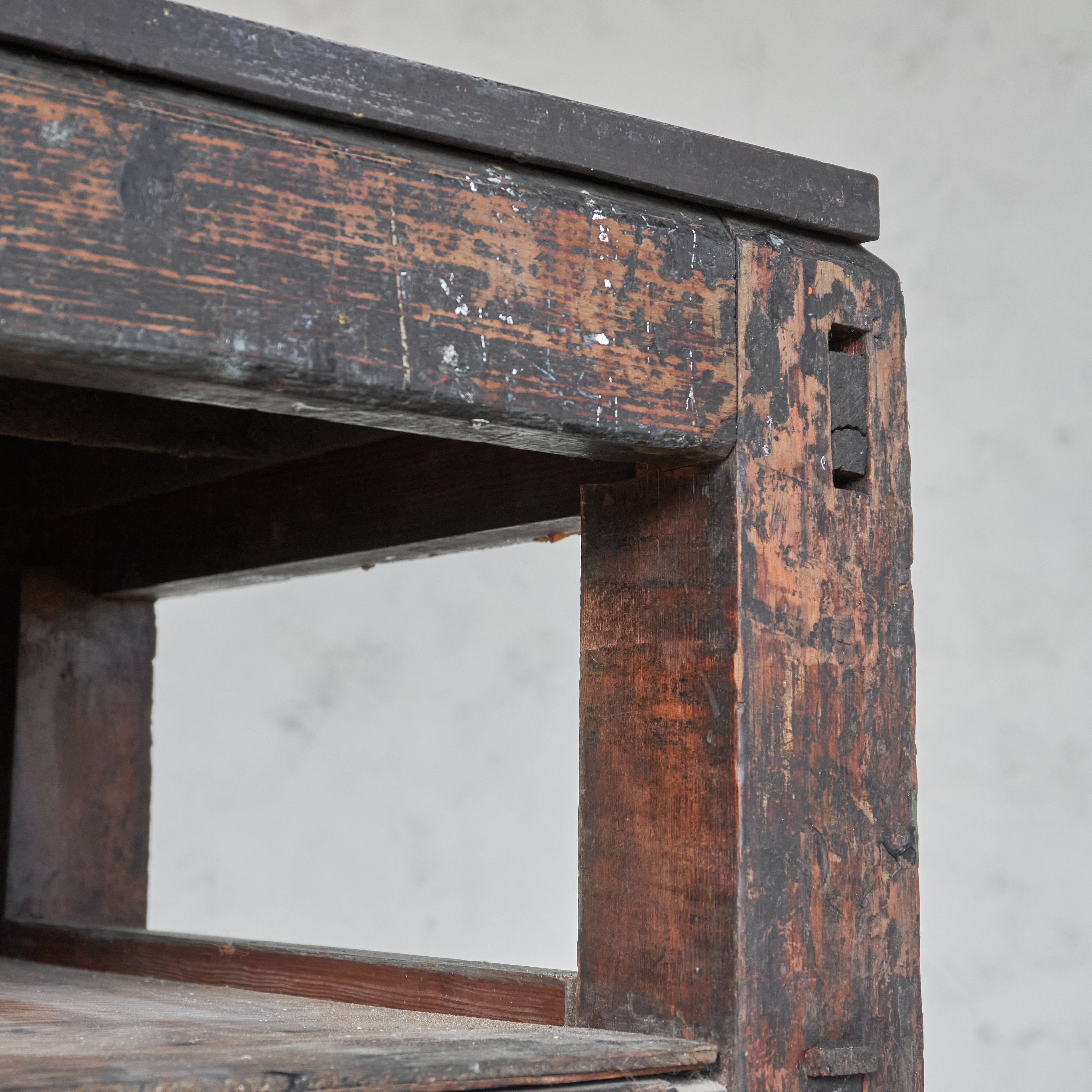 Antique Typesetting Table- printers storage - kitchen island– KONTRAST