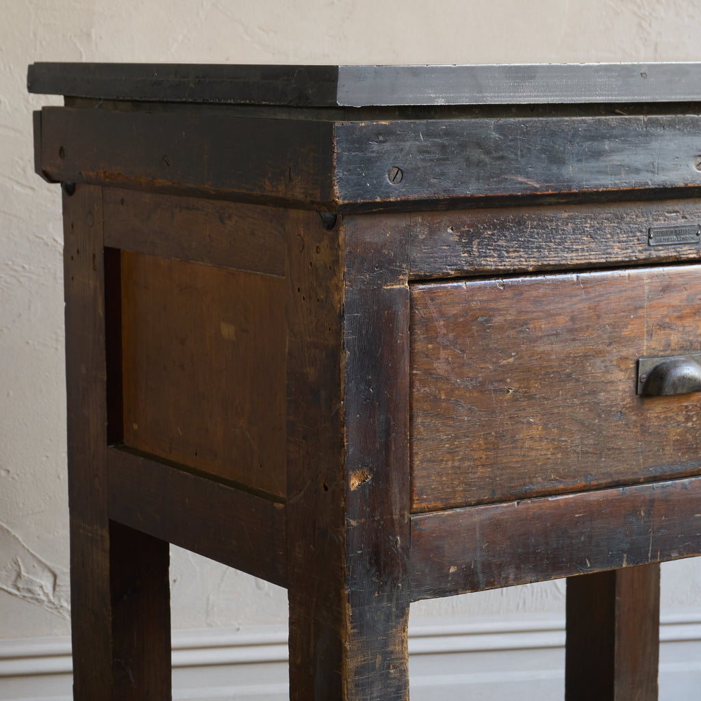 Antique Typesetting Table- printers storage - kitchen island-Antique Storage-KONTRAST