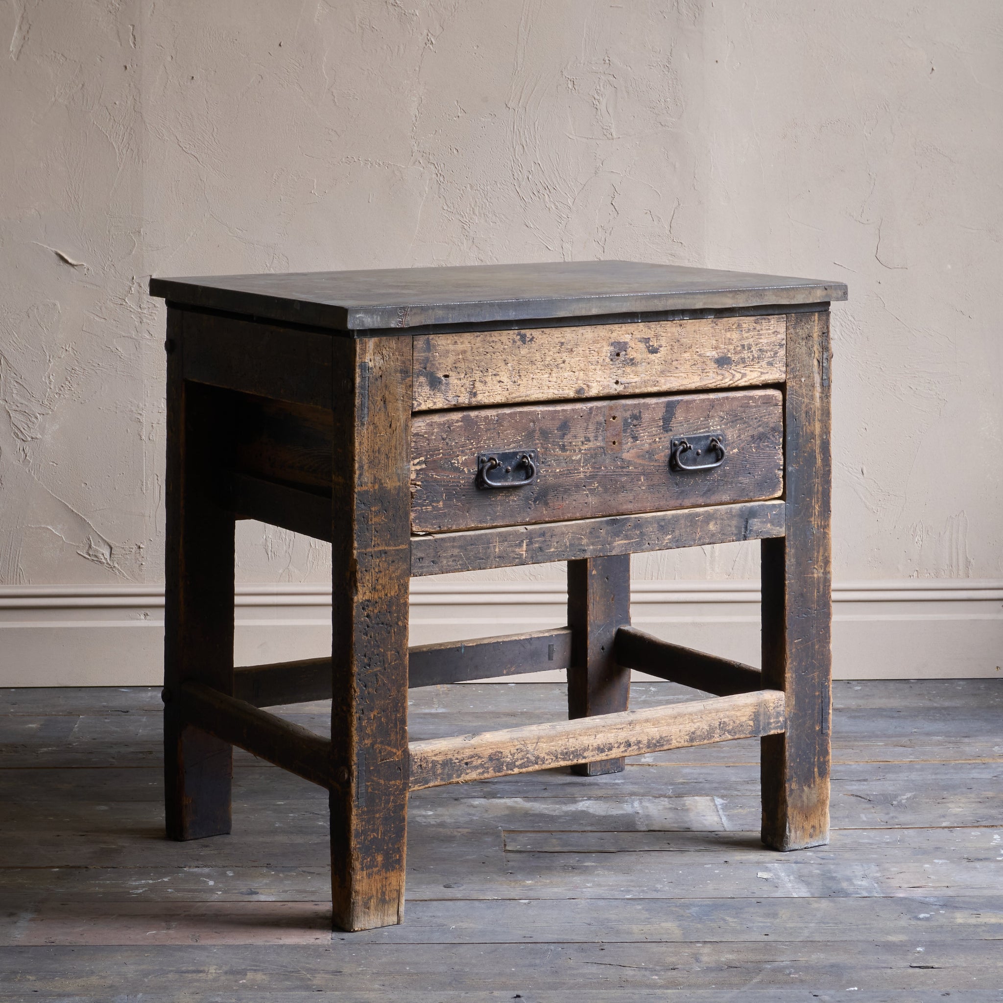 Antique printers table discount