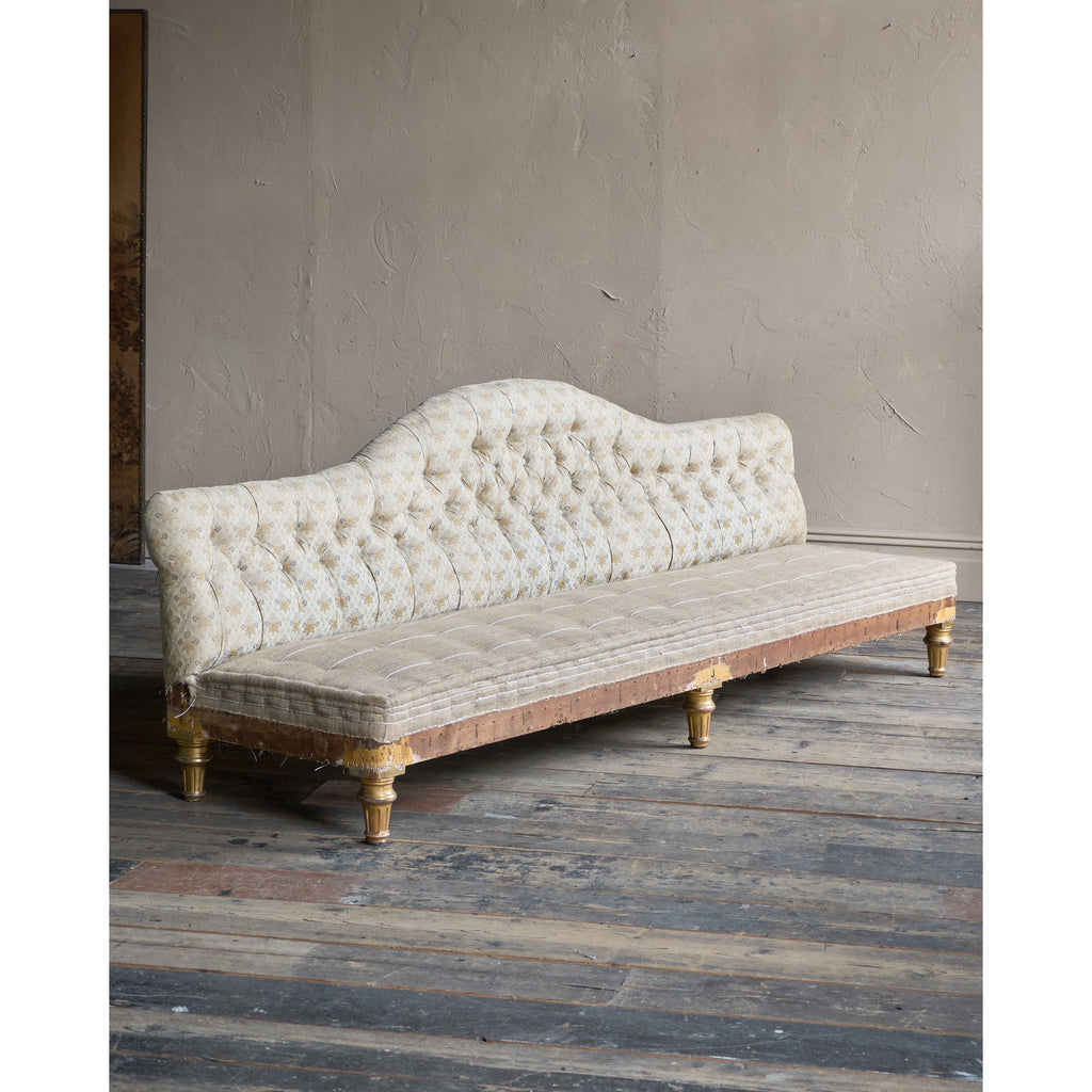 Antique Upholstered Banquette Sofa-Antique Seating-KONTRAST